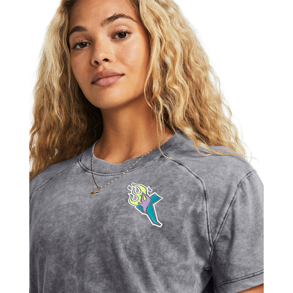 Under Armour Womens Run Everywhere Graphic Tee Black XL - Black slider