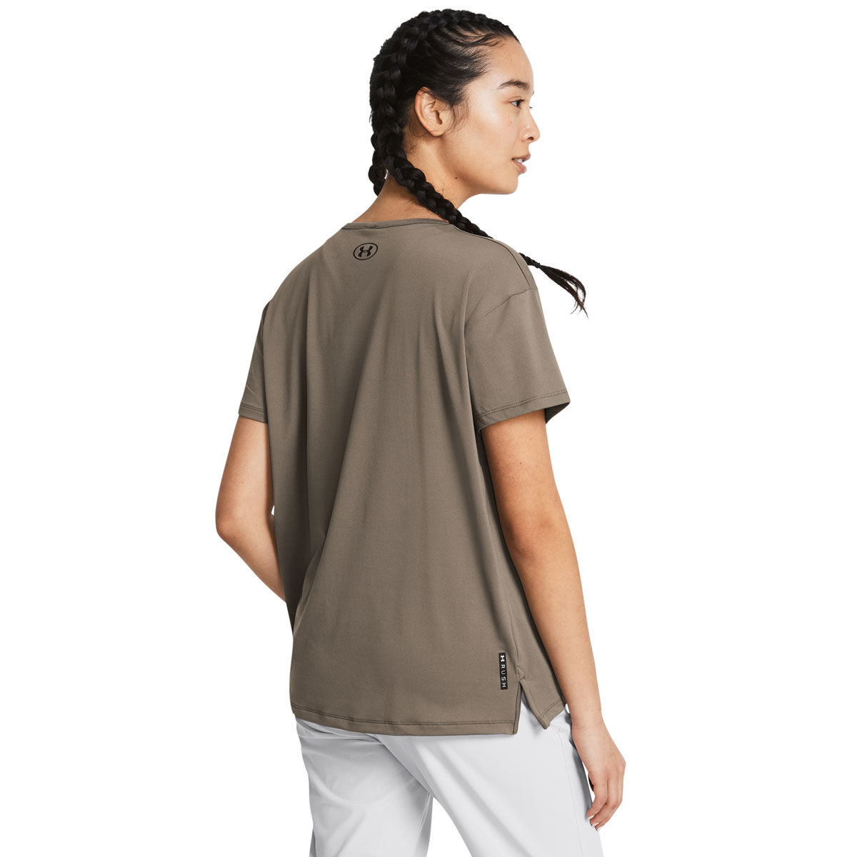 Under Armour Womens Rush Energy 2.0 Tee - Taupe slider