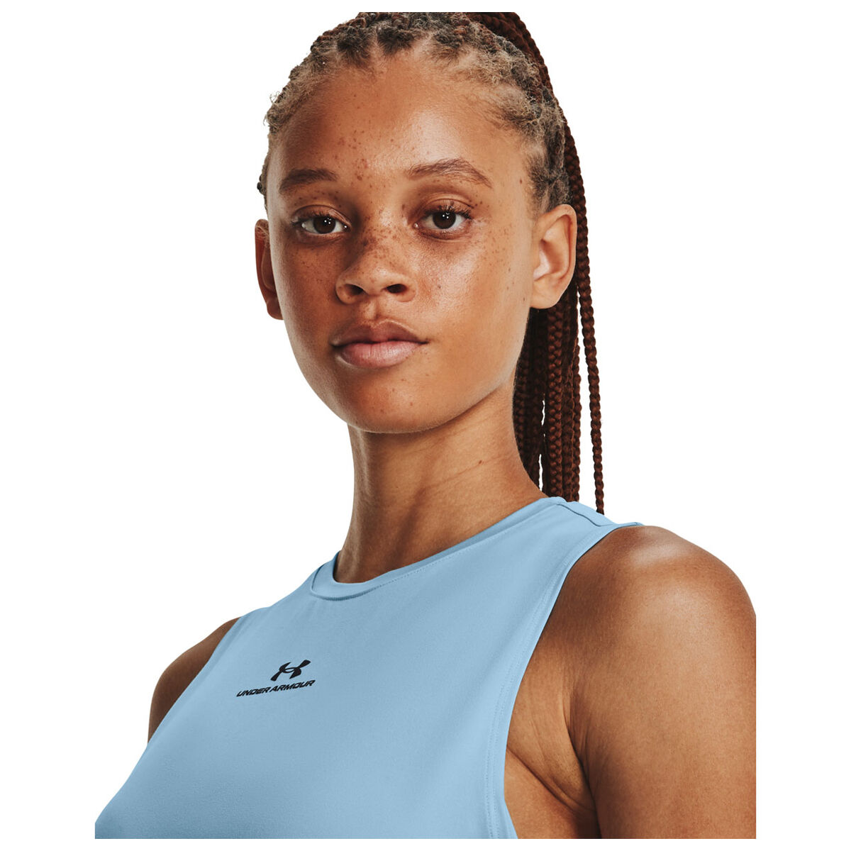 Under Armour Womens Rush Energy Crop Tank - Blue slider