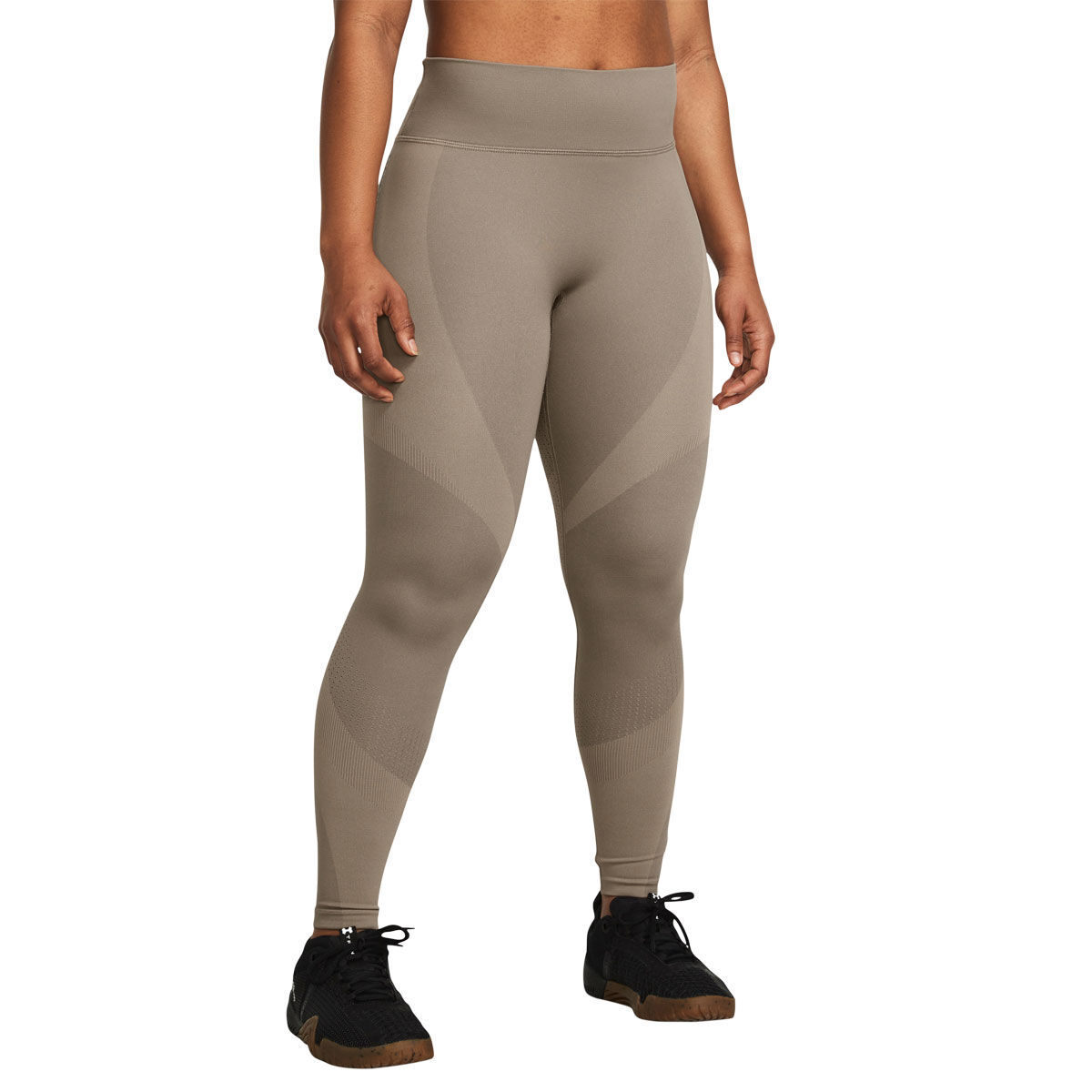 Under Armour Womens Rush Seamless Ankle Tights - Taupe slider