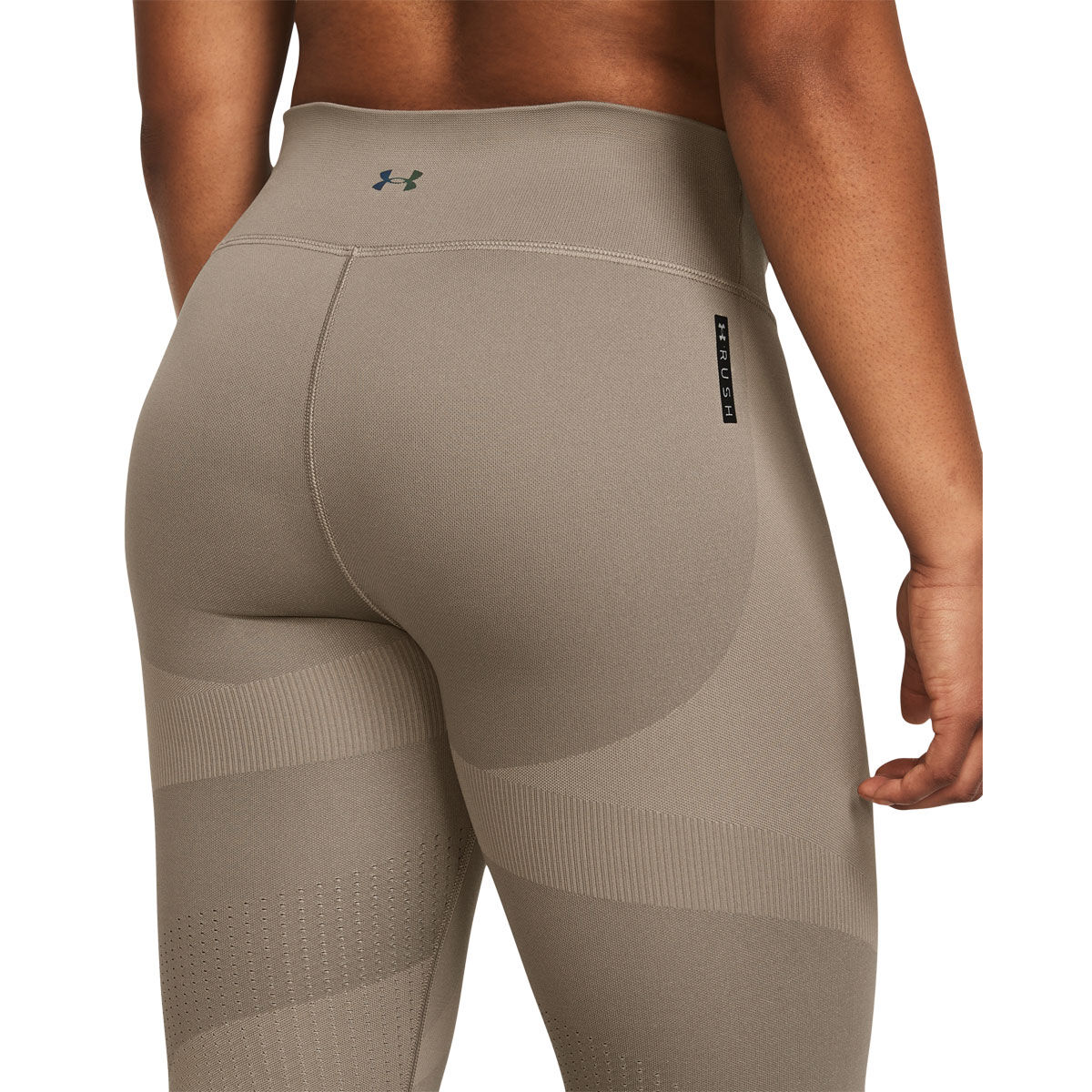 Under Armour Womens Rush Seamless Ankle Tights - Taupe slider