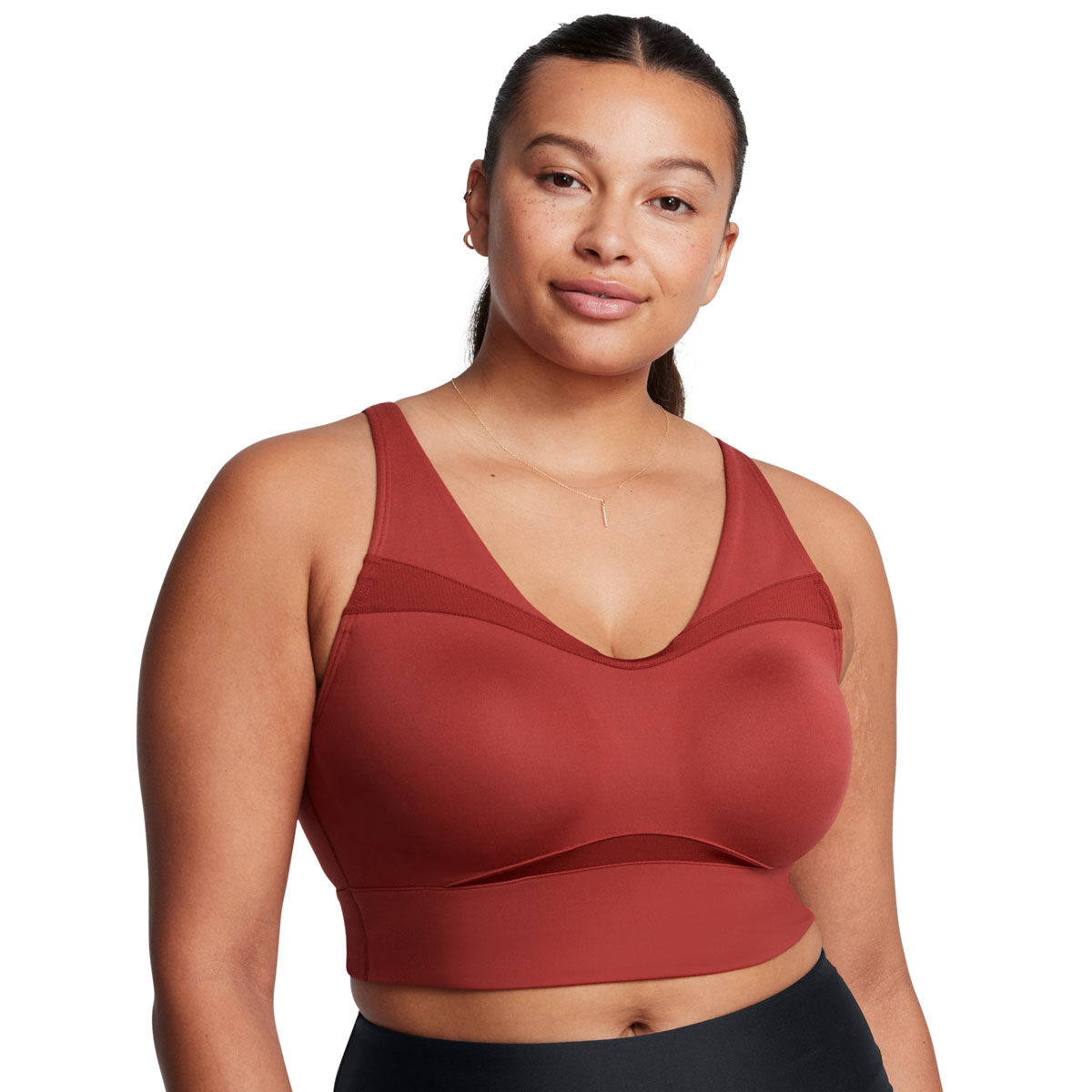 Under Armour Womens SmartForm Evolution Mid Longline Sports Bra - Orange slider