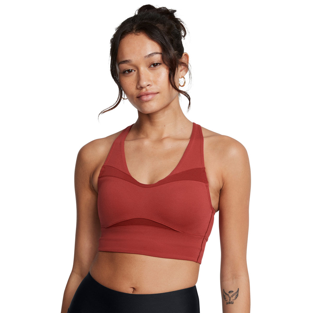 Under Armour Womens SmartForm Evolution Mid Longline Sports Bra - Orange slider