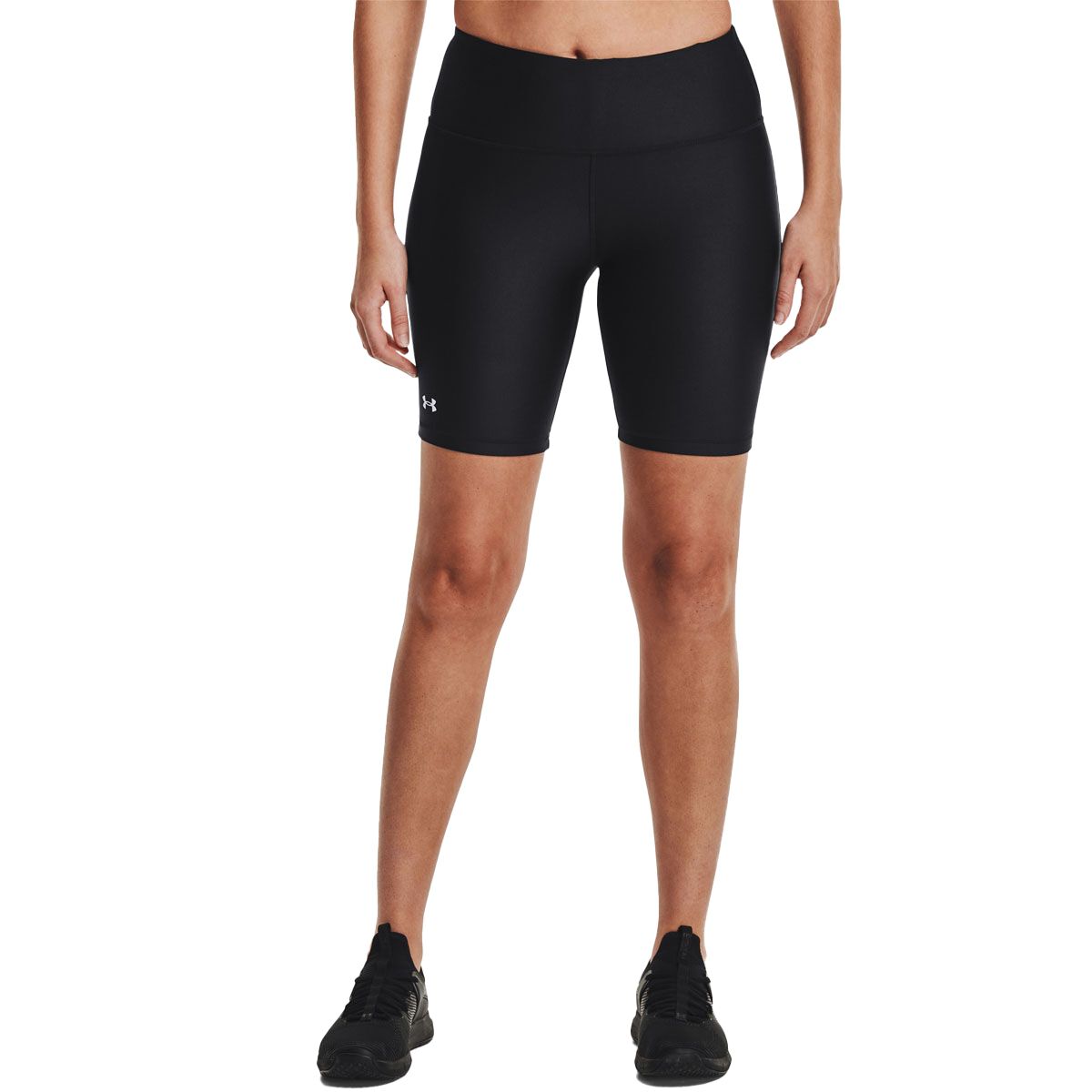 Under Armour Womens Tech Bike Shorts - Black/Silver slider