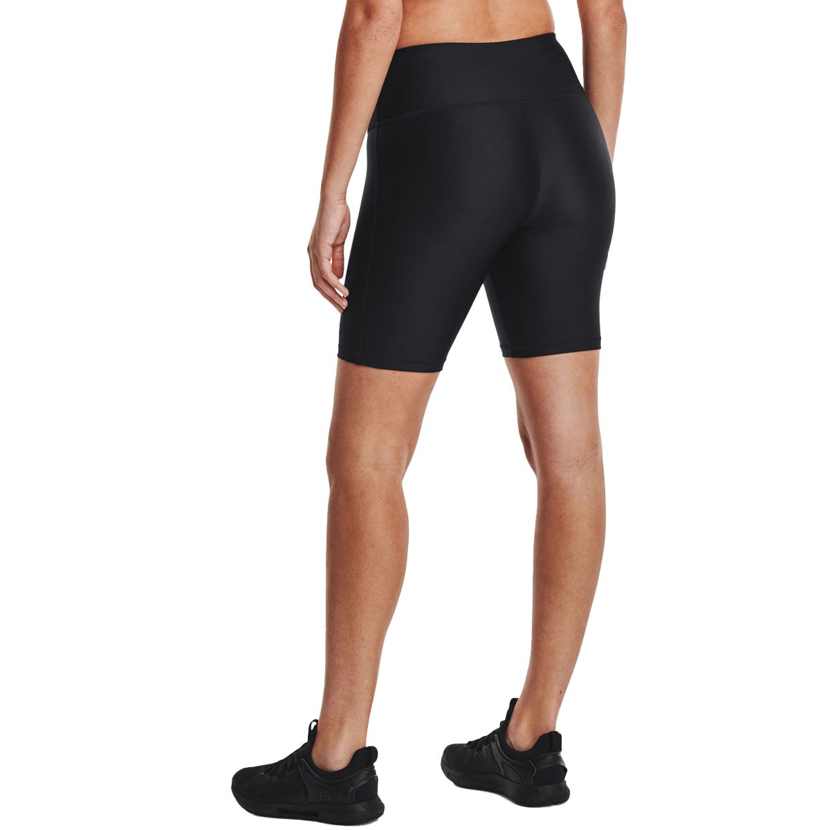 Under Armour Womens Tech Bike Shorts - Black/Silver slider