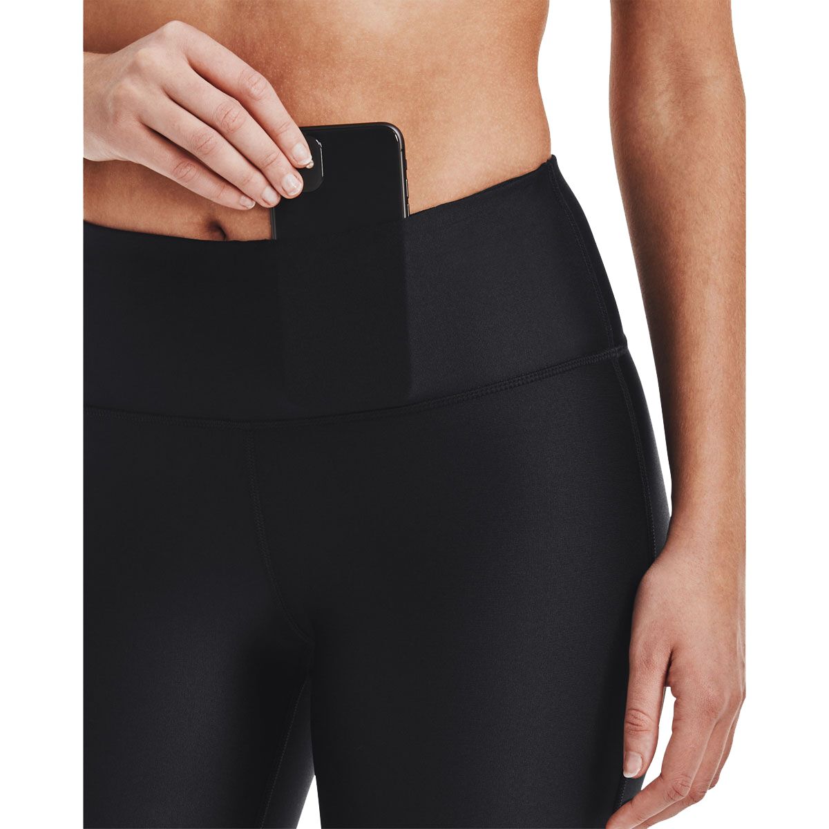 Under Armour Womens Tech Bike Shorts - Black/Silver slider