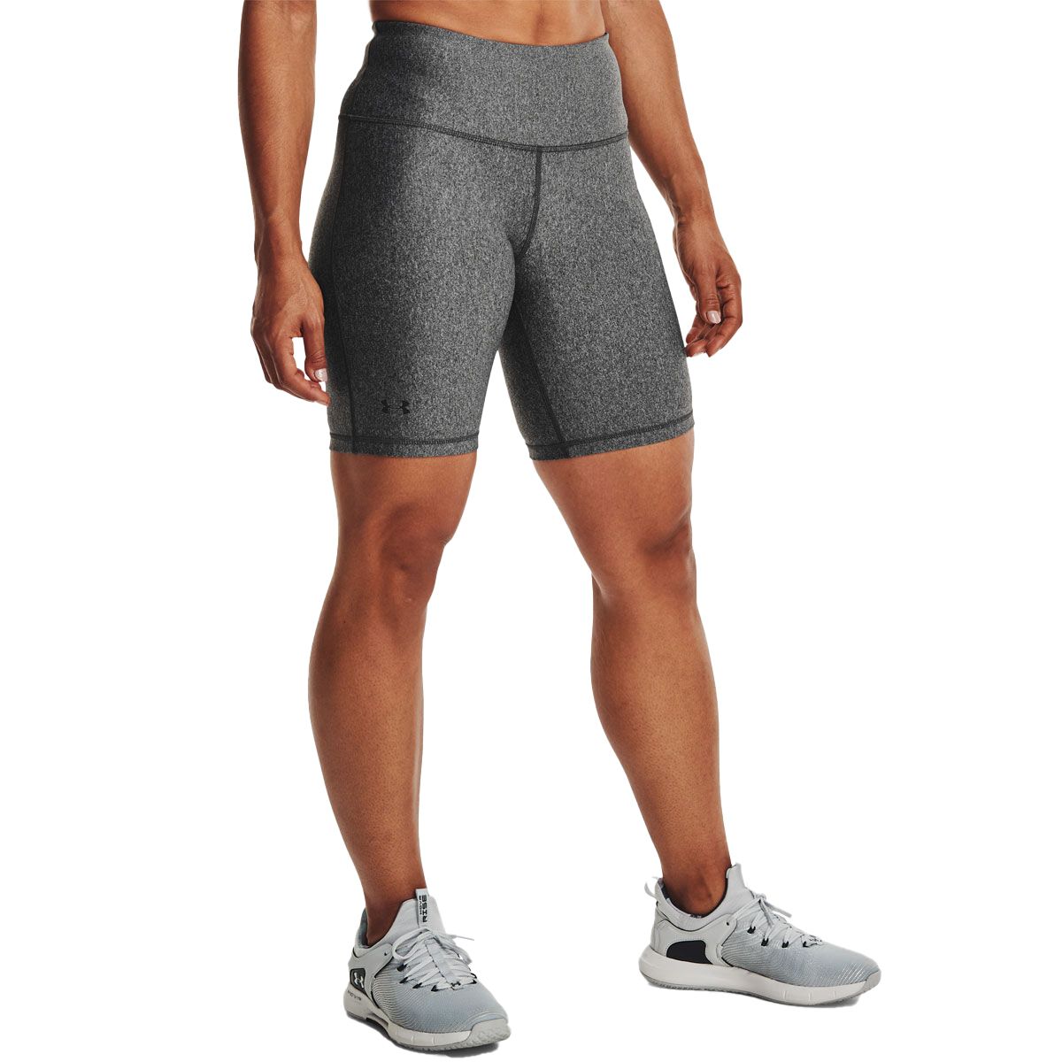 Under Armour Womens Tech Bike Shorts - Black/Silver slider