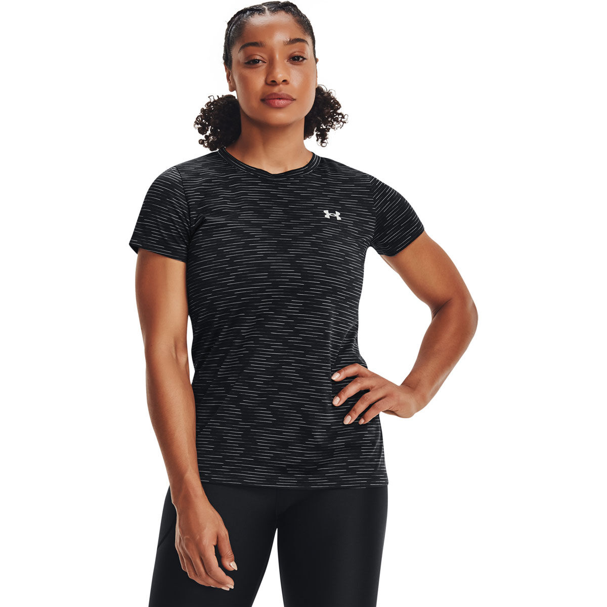 Under Armour Womens Tech Dash Tee - Black slider