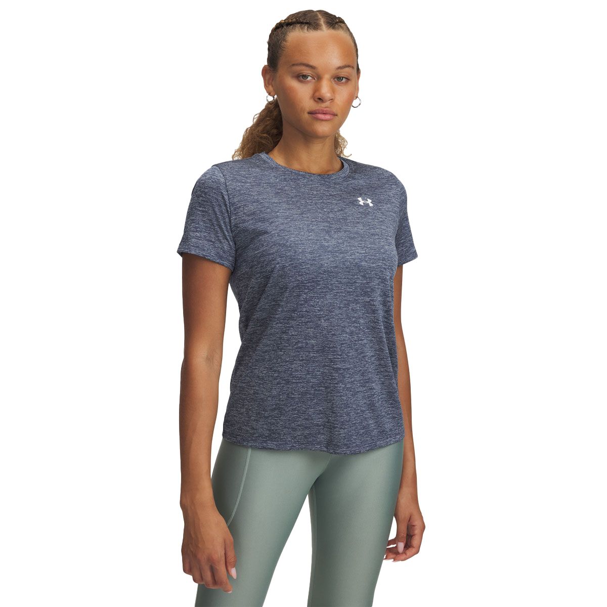 Under Armour Womens Tech SSC Twist Training Tee - Black slider