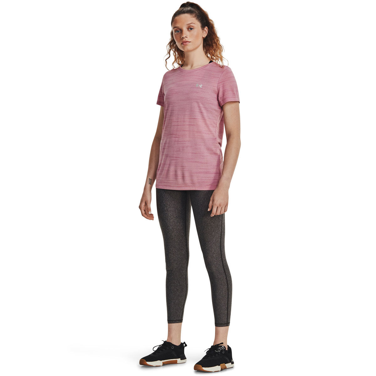 Under Armour Womens Tech Tiger Tee - Pink slider