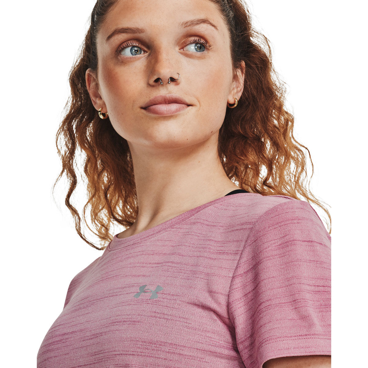 Under Armour Womens Tech Tiger Tee - Pink slider