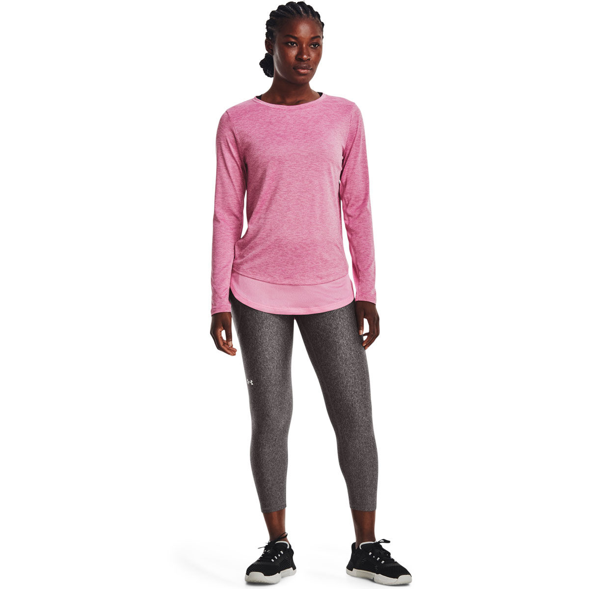 Under Armour Womens Tech Vent Long Sleeve Tee Pink XS - Pink slider