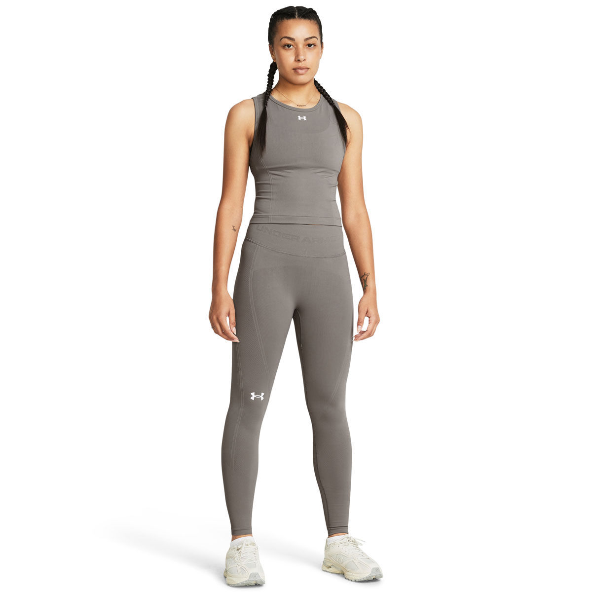 Under Armour Womens Train Seamless Full Length Tights - Grey slider