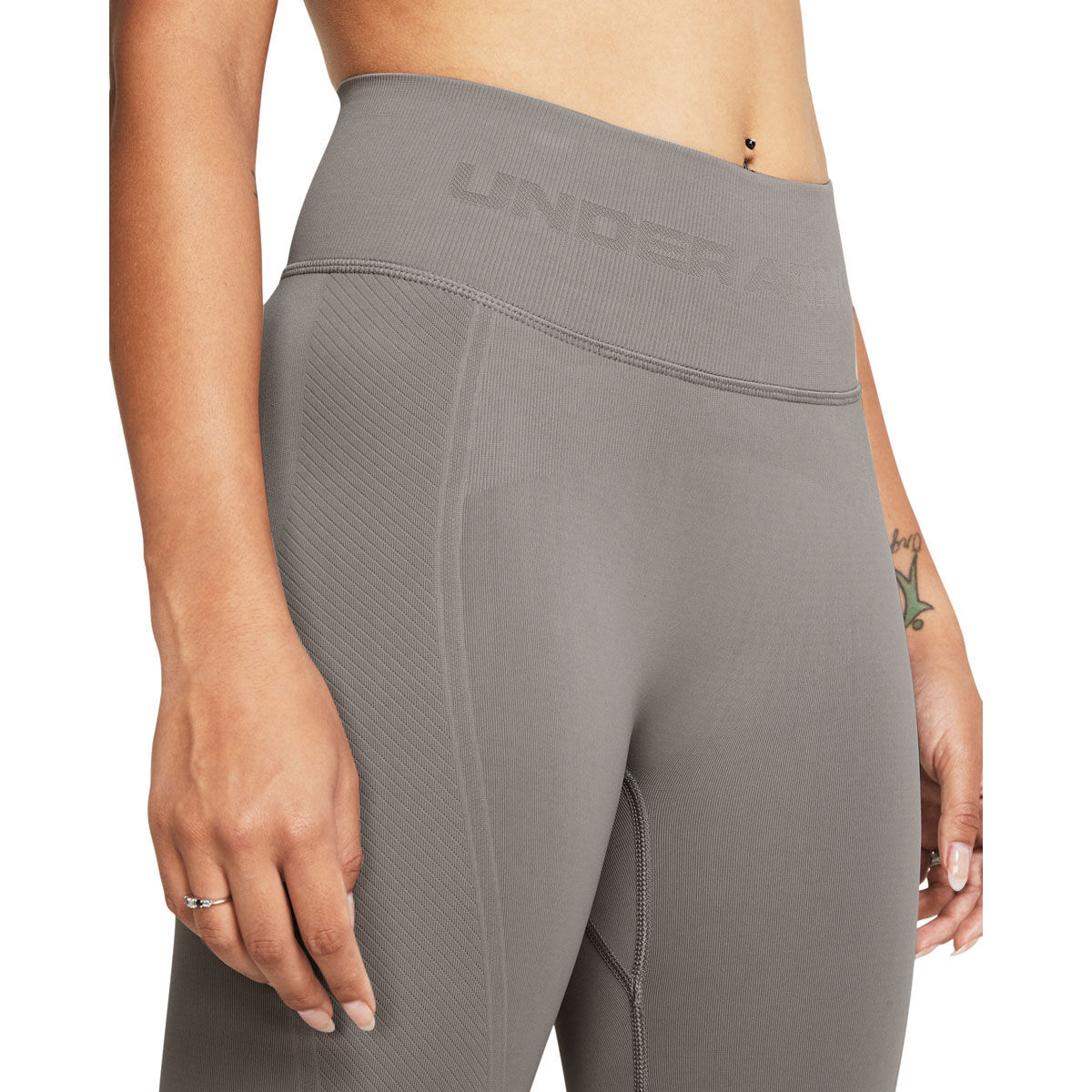 Under Armour Womens Train Seamless Full Length Tights - Grey slider