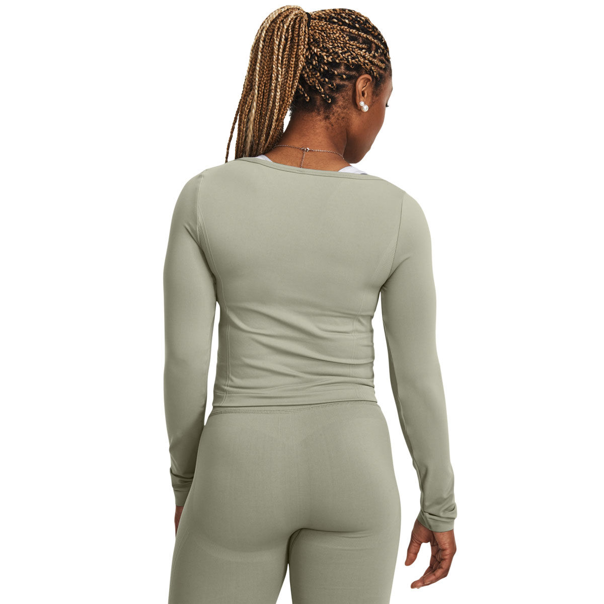 Under Armour Womens Train Seamless Long Sleeve Tee - Green slider