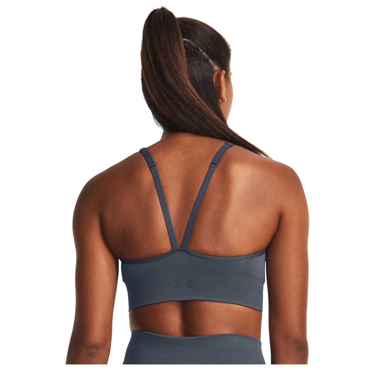 Under Armour Womens Train Seamless Low Support Long Sports Bra Grey L - Grey slider