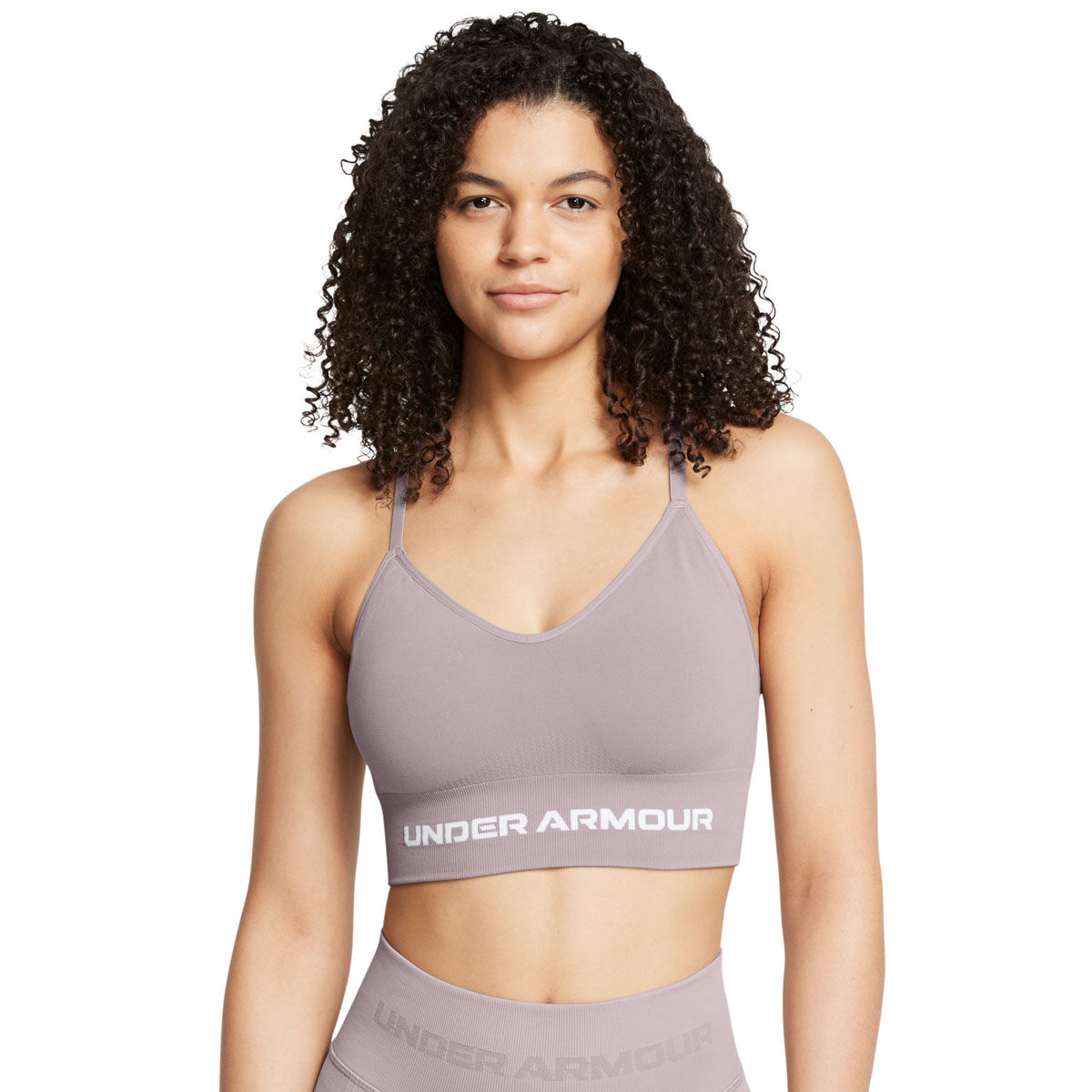 Under Armour Womens Train Seamless Low Support Sports Bra - Grey slider