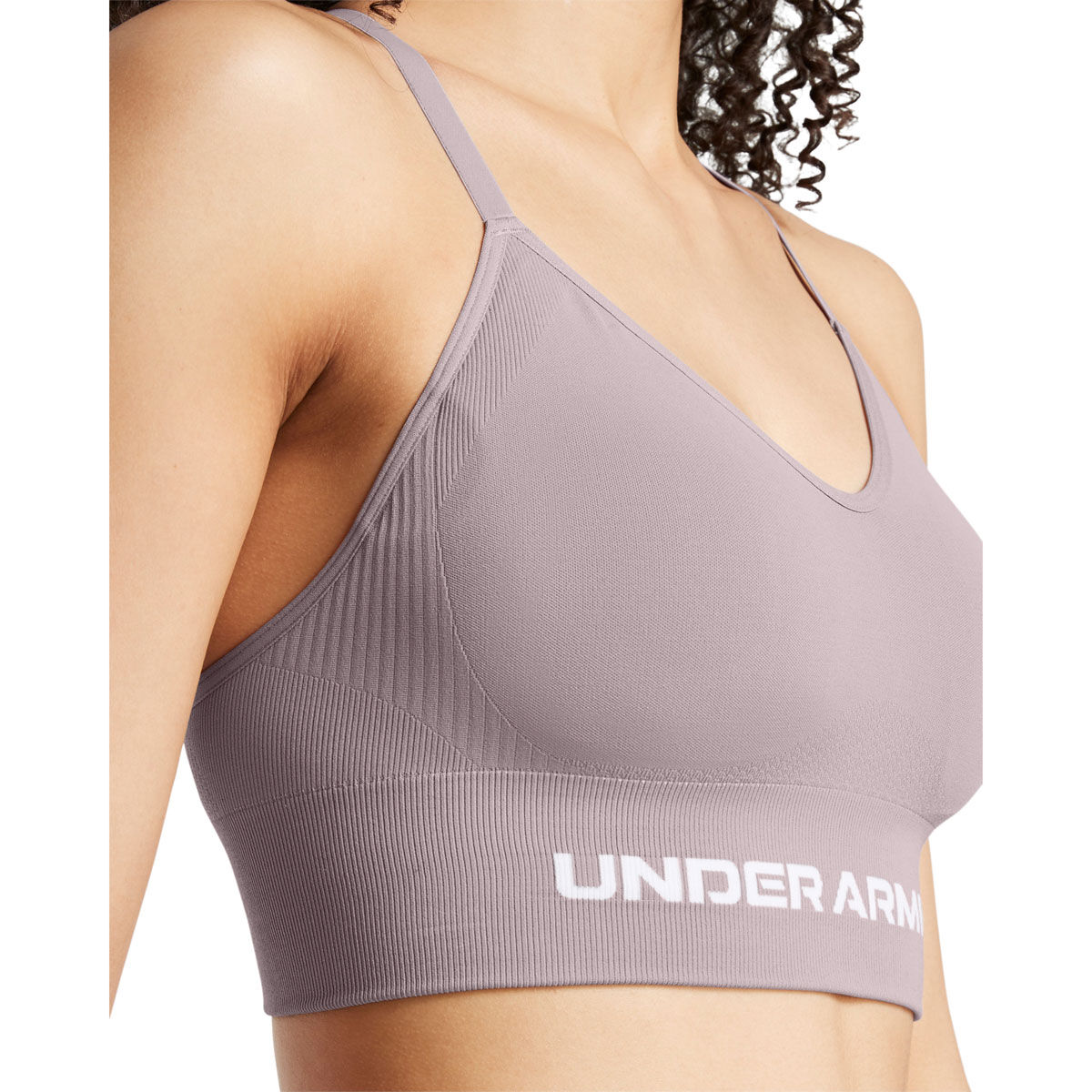 Under Armour Womens Train Seamless Low Support Sports Bra - Grey slider