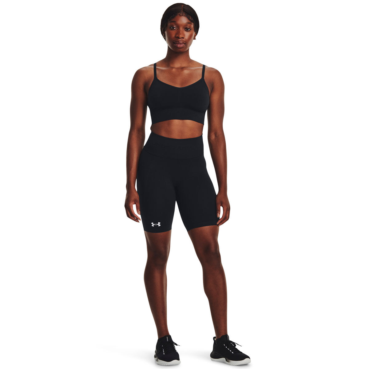 Under Armour Womens Train Seamless Short Tights - Black slider