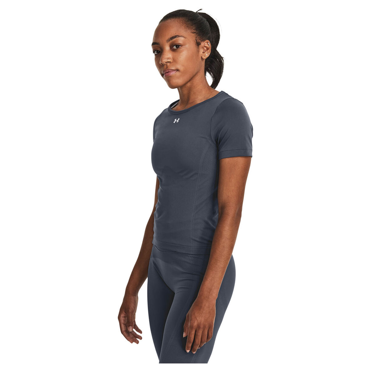 Under Armour Womens Train Seamless Tee - Grey slider