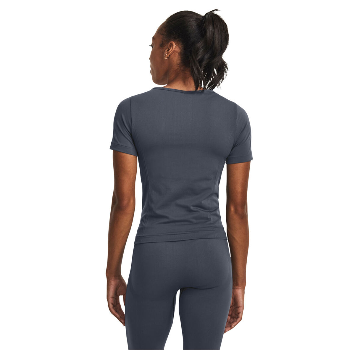 Under Armour Womens Train Seamless Tee - Grey slider