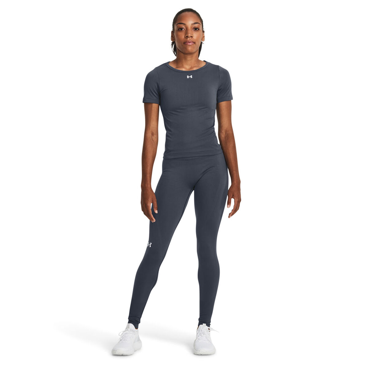 Under Armour Womens Train Seamless Tee - Grey slider