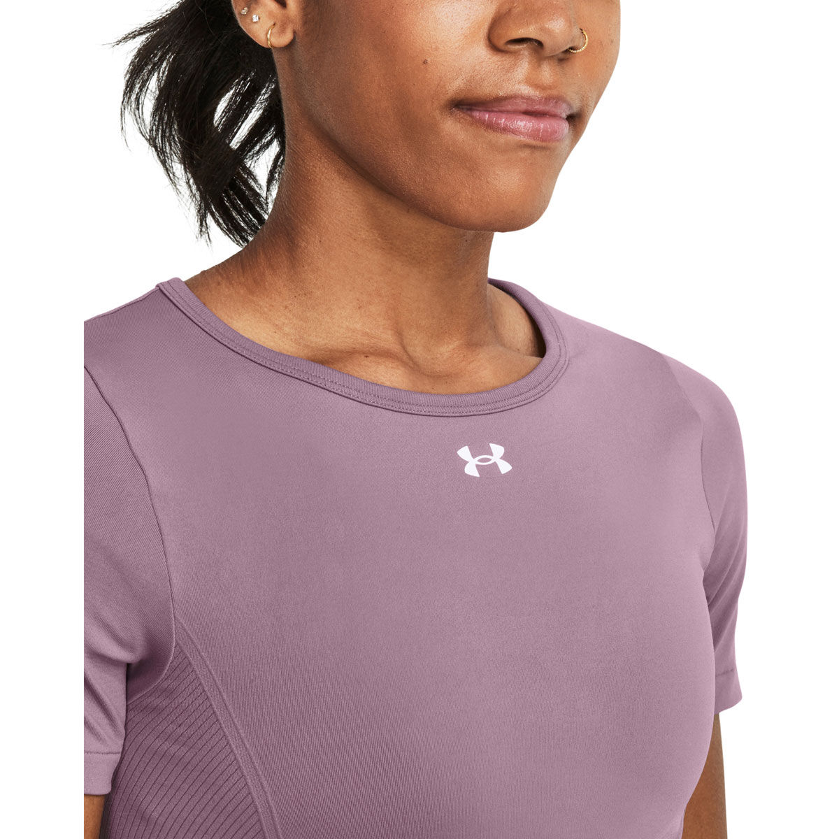 Under Armour Womens Train Seamless Tee - Grey slider