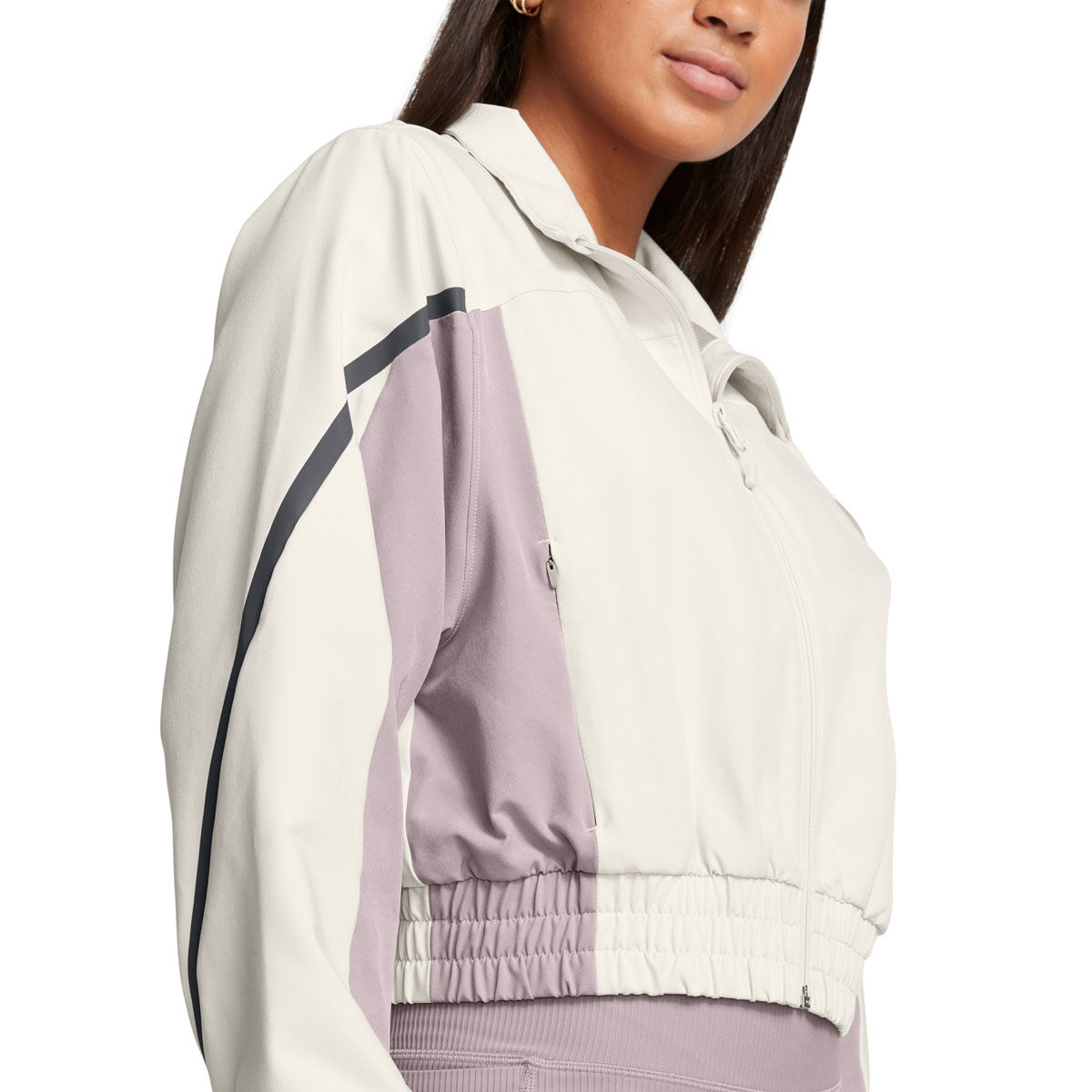 Under Armour Womens Unstoppable Cropped Training Jacket - White/Black slider