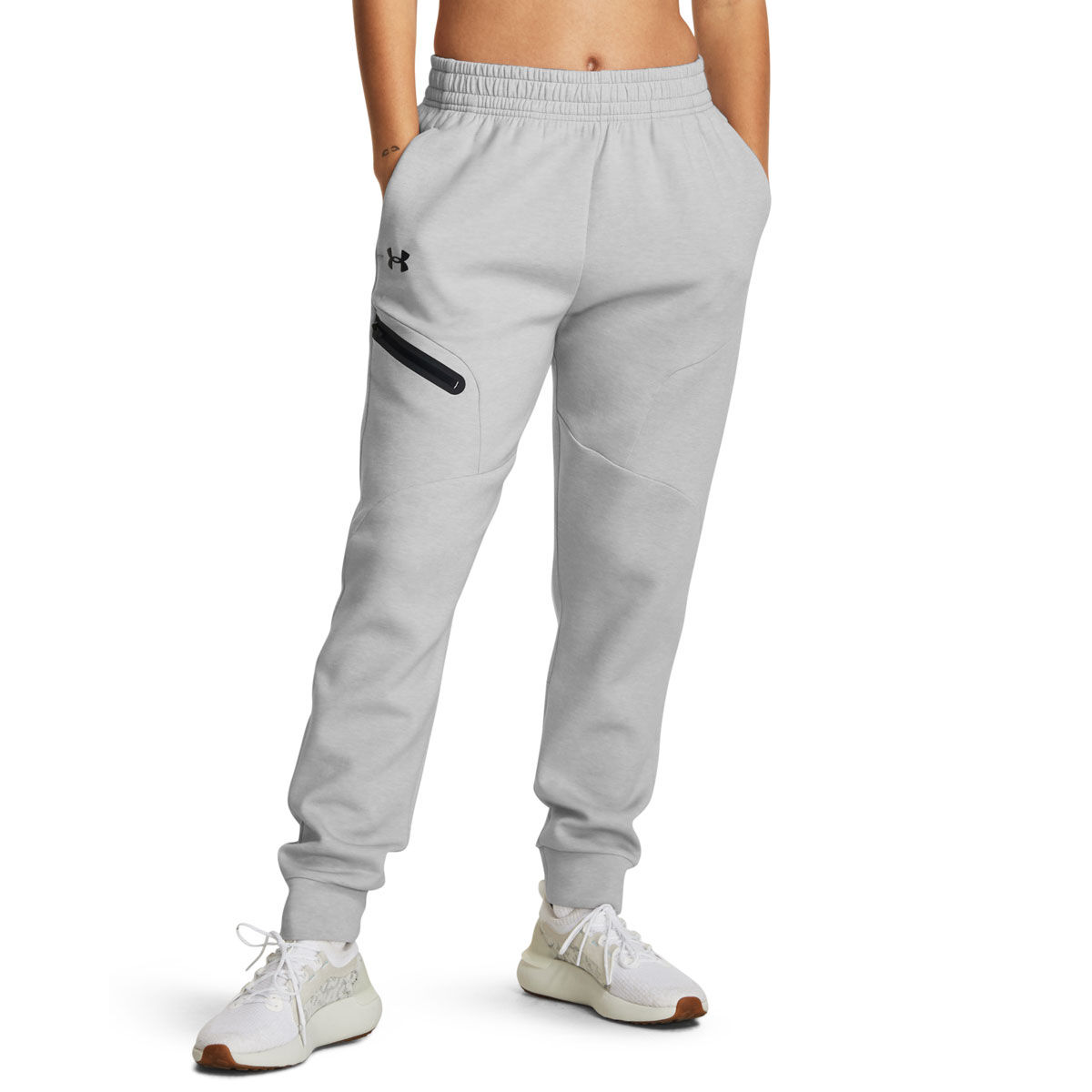 Under Armour Womens Unstoppable Fleece Jogger Pants Grey XL - Grey