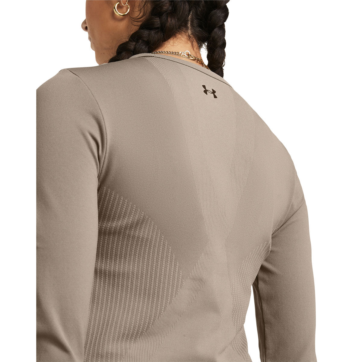 Under Armour Womens Vanish Elite Seamless Long Sleeve Top - Taupe slider