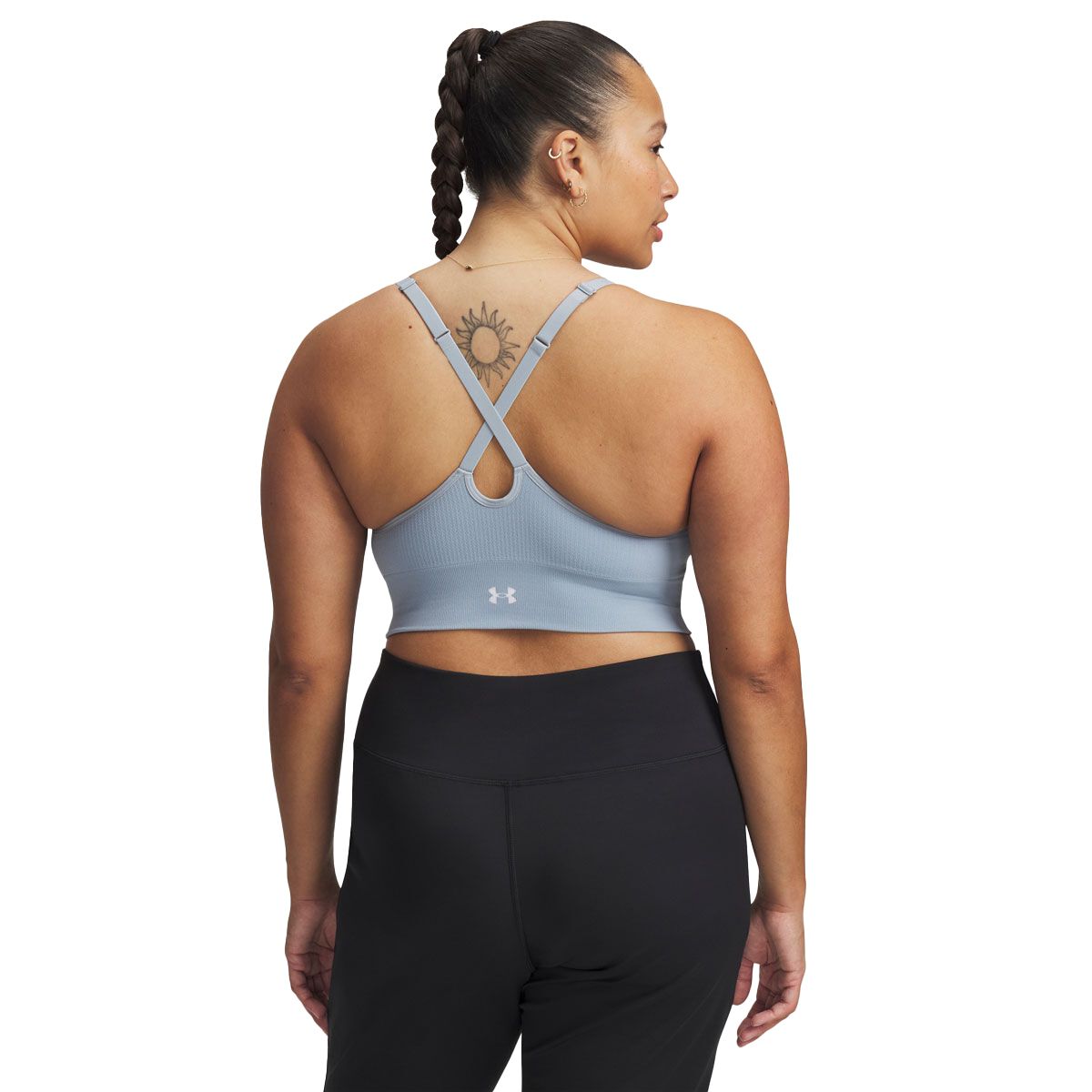 Under Armour Womens Vanish Seamless Low Bra - Blue slider