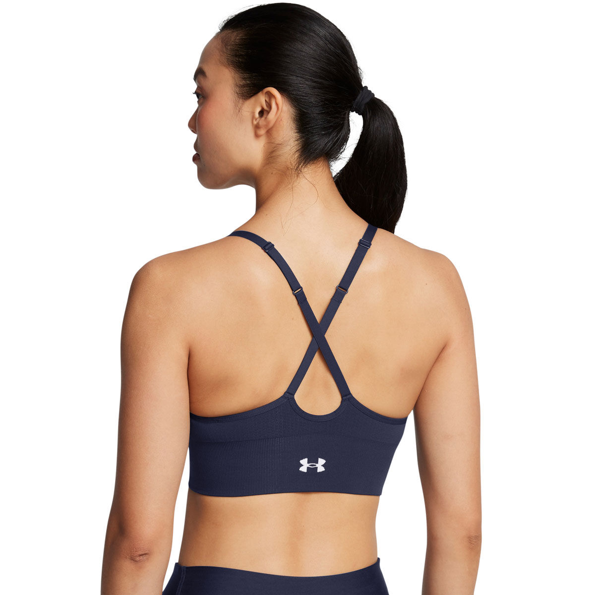 Under Armour Womens Vanish Seamless Low Support Sports Bra - Midnight Navy slider