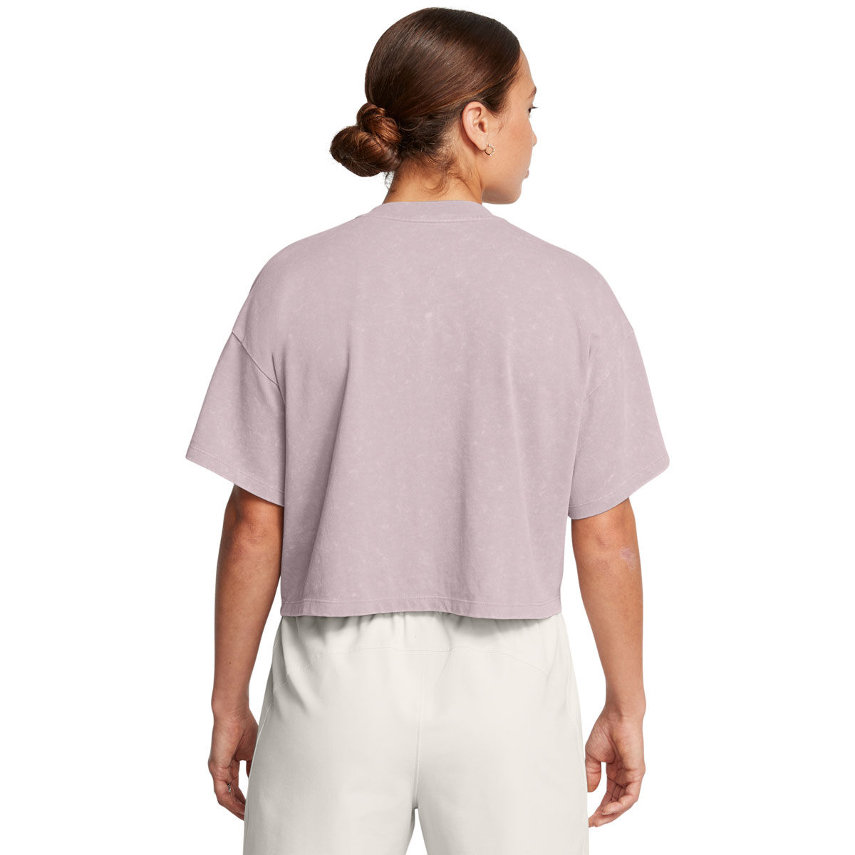 Under Armour Womens Varsity Heavyweight Crop Tee - Grey slider