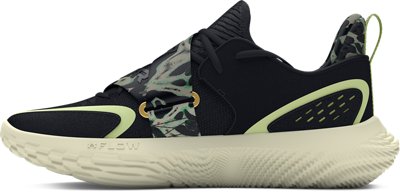 Unisex UA FUTR X 4 Camo Basketball Shoes - Black / Retro Green - 001 slider