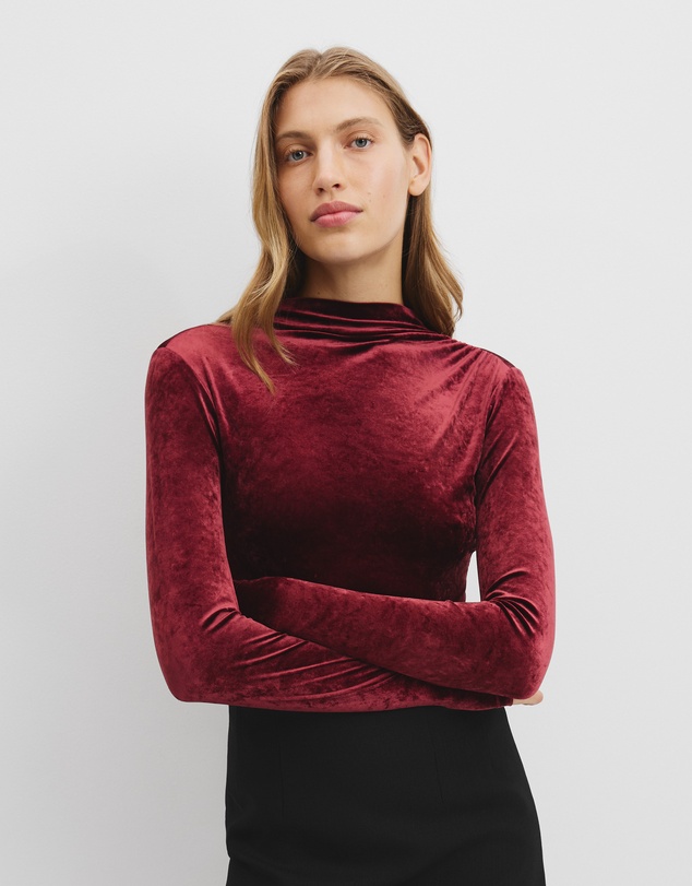 Velvet Bodysuit - Rosewood