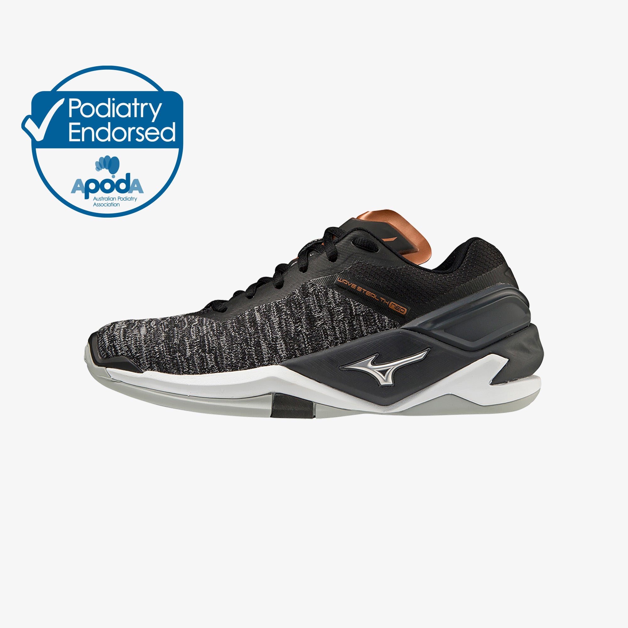 WAVE STEALTH NEO NBWomen's Netball Shoes - Black White Ebony (50) slider