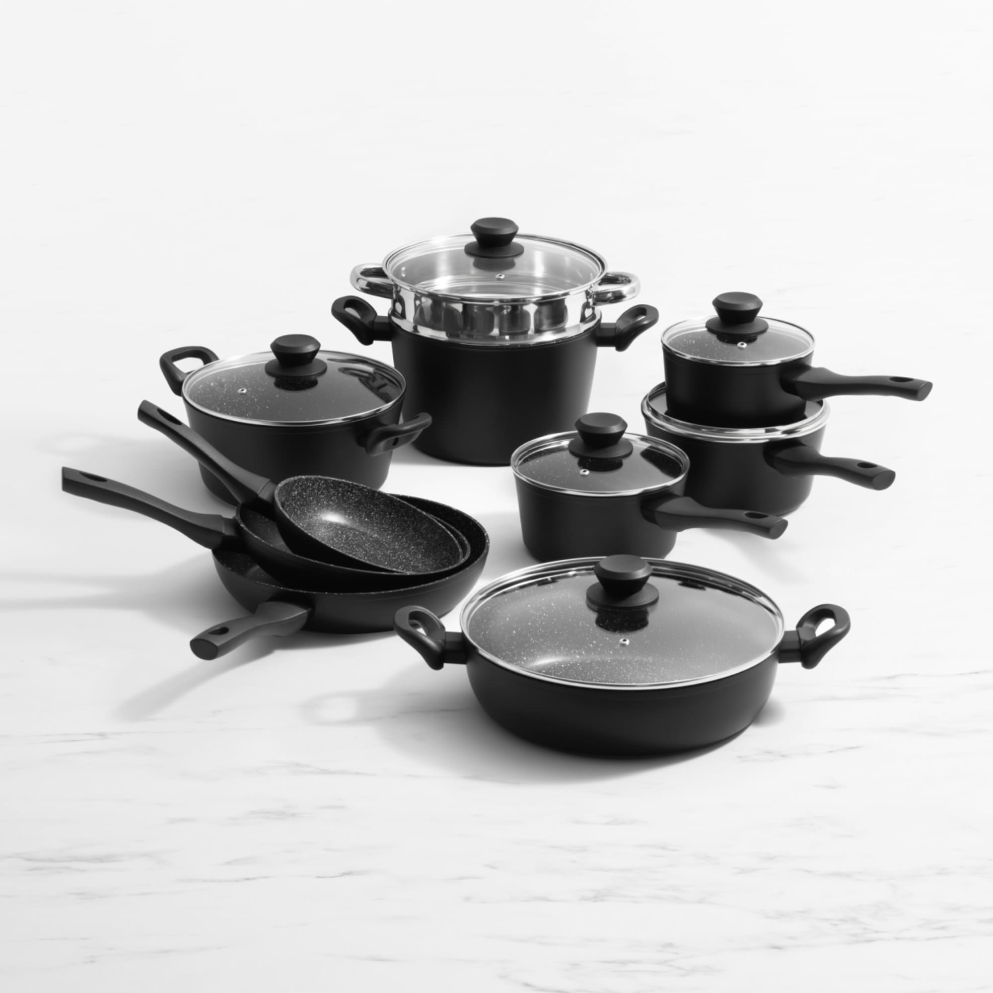 Wolstead Stonetek 10pc Non Stick Cookware Set - Cart slider