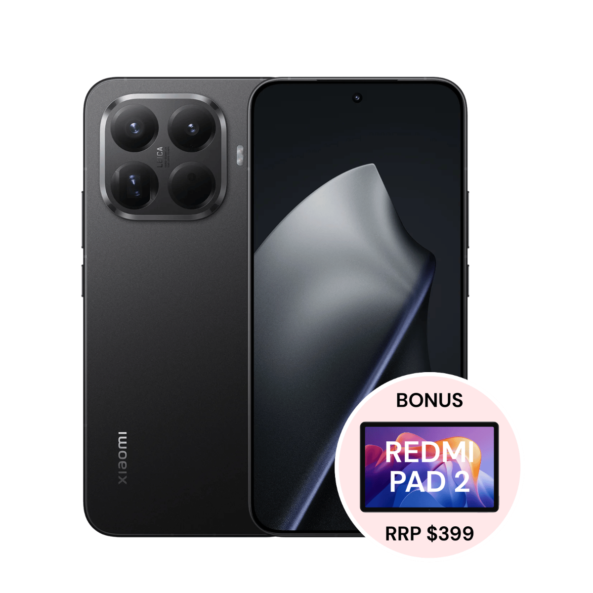 Xiaomi 15T Pro 5G (256GB/12GB, Bonus: REDMI Pad 2 256GB, AU Version) - Black slider